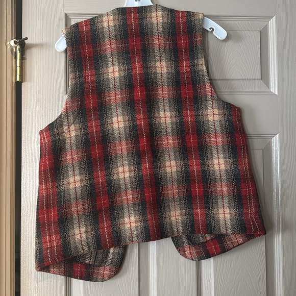 Plaid wool vest - Picture 4 of 5